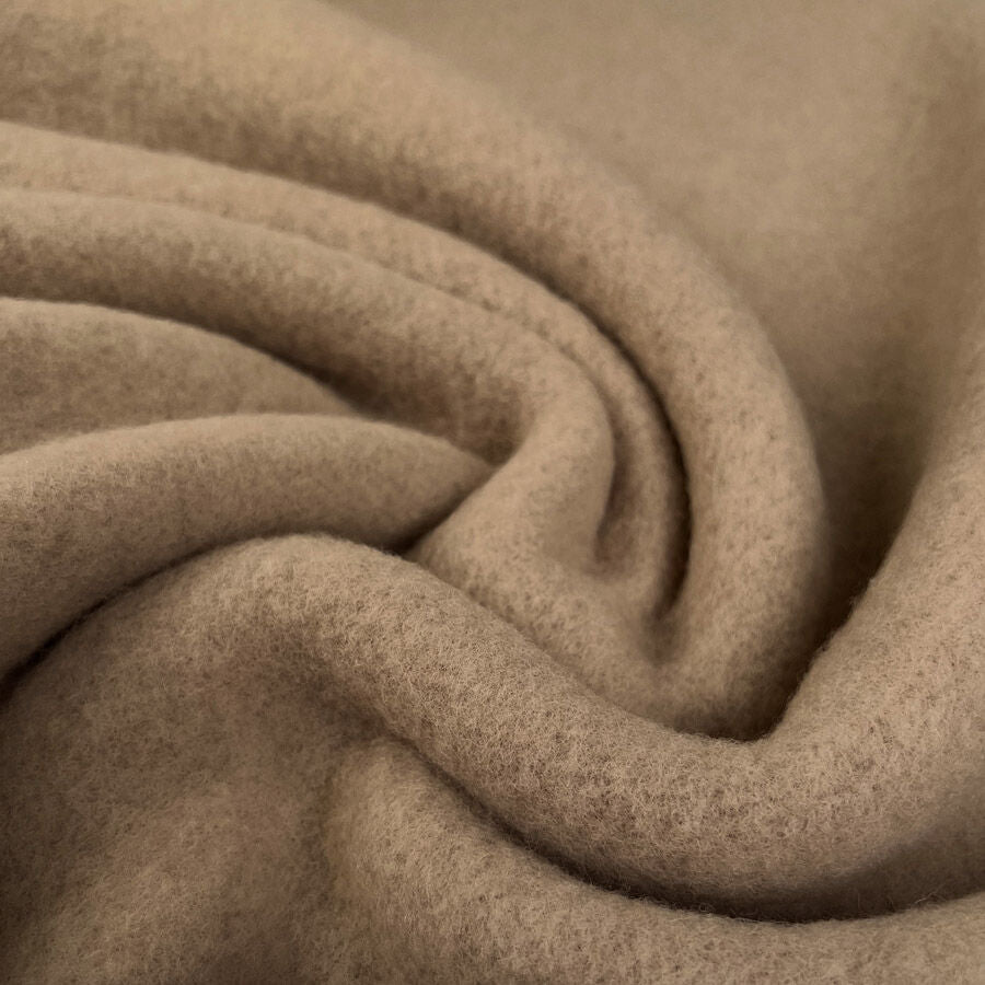 100% Fleece Wool Beige Australian Virgin Oeko Tex Knitted Coat Fabric