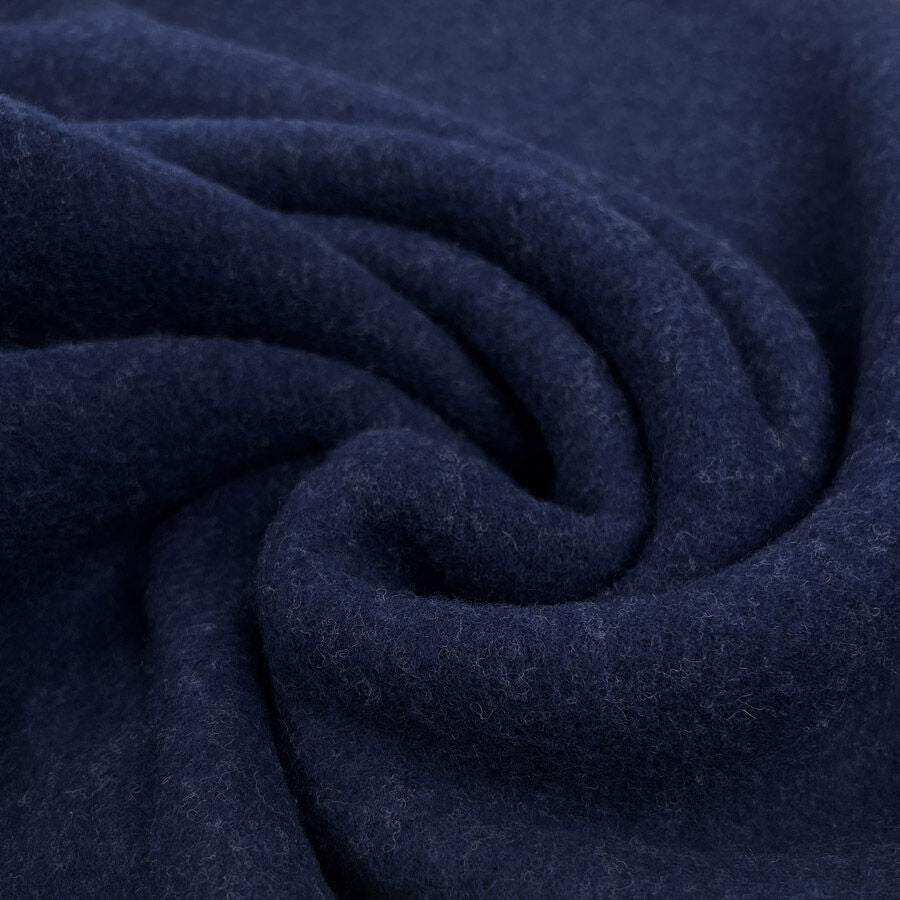 100% Fleece Wool French Navy Australian Virgin Oeko Tex Knitted Coat Fabric
