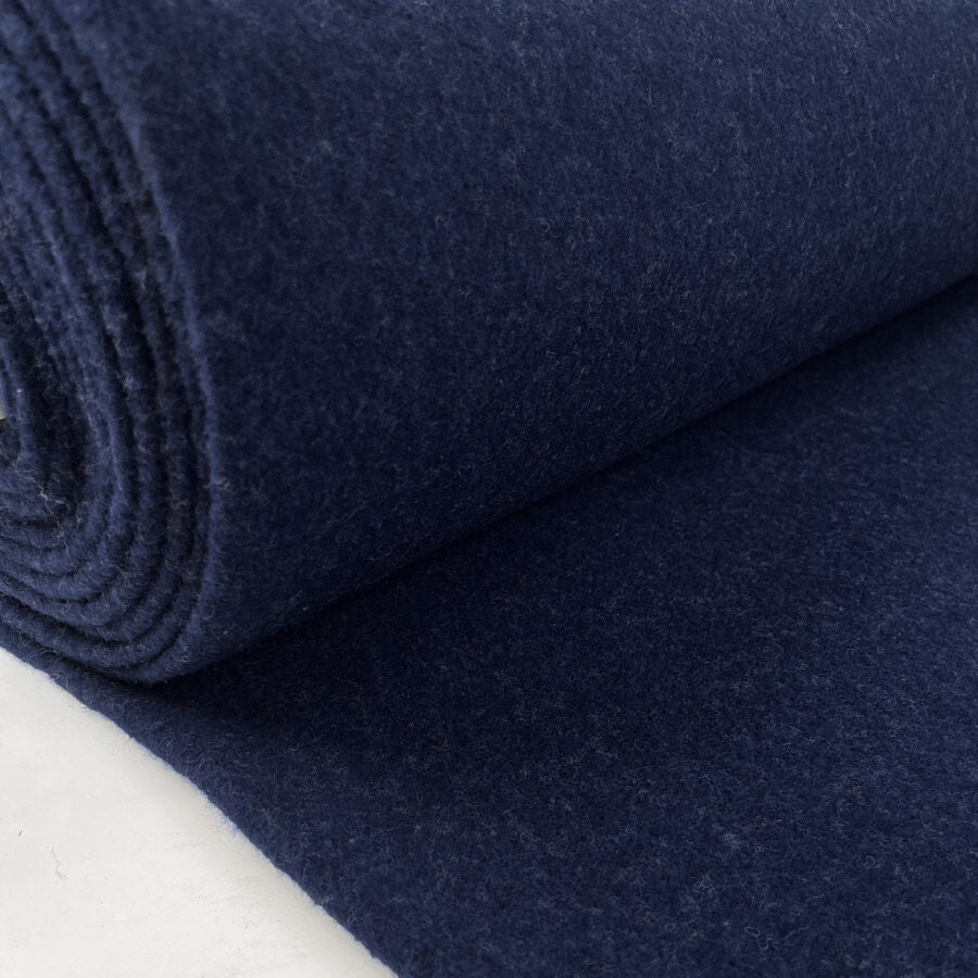 100% Fleece Wool French Navy Australian Virgin Oeko Tex Knitted Coat Fabric Roll