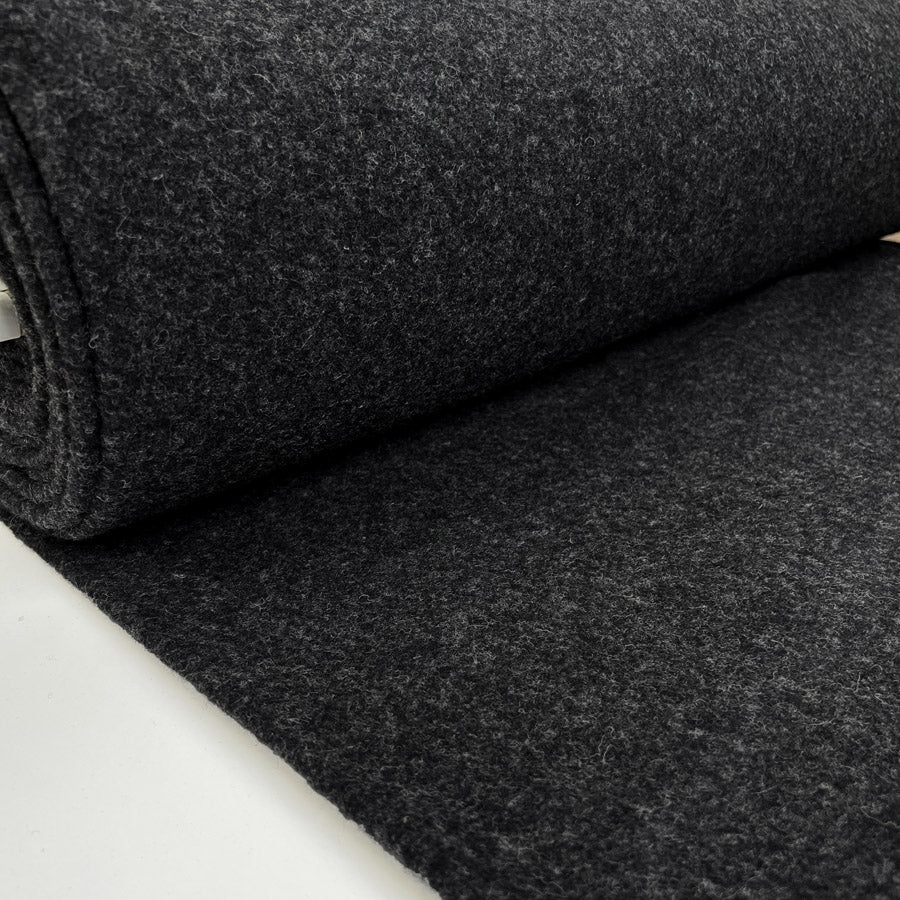 100% Merino Wool Anthracite Grey Warm Coating Fabric Bolt