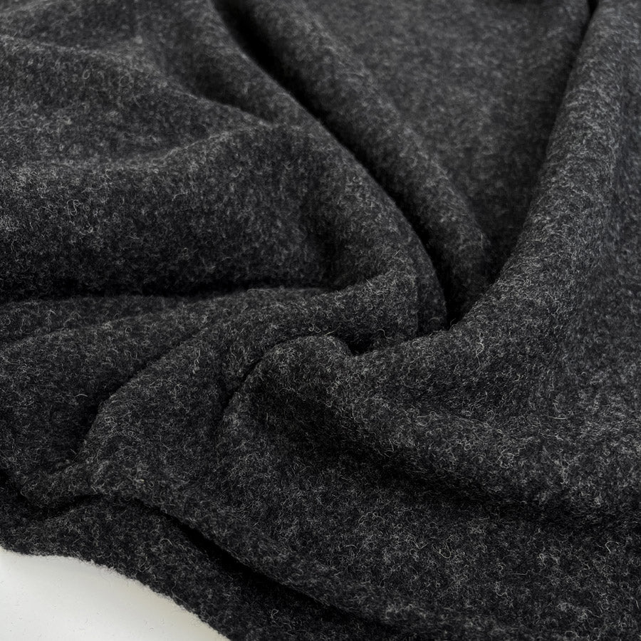 100% Merino Wool Anthracite Grey Warm Coating Fabric CU