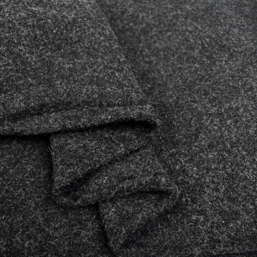 100% Merino Wool Anthracite Grey Warm Coating Fabric Fold
