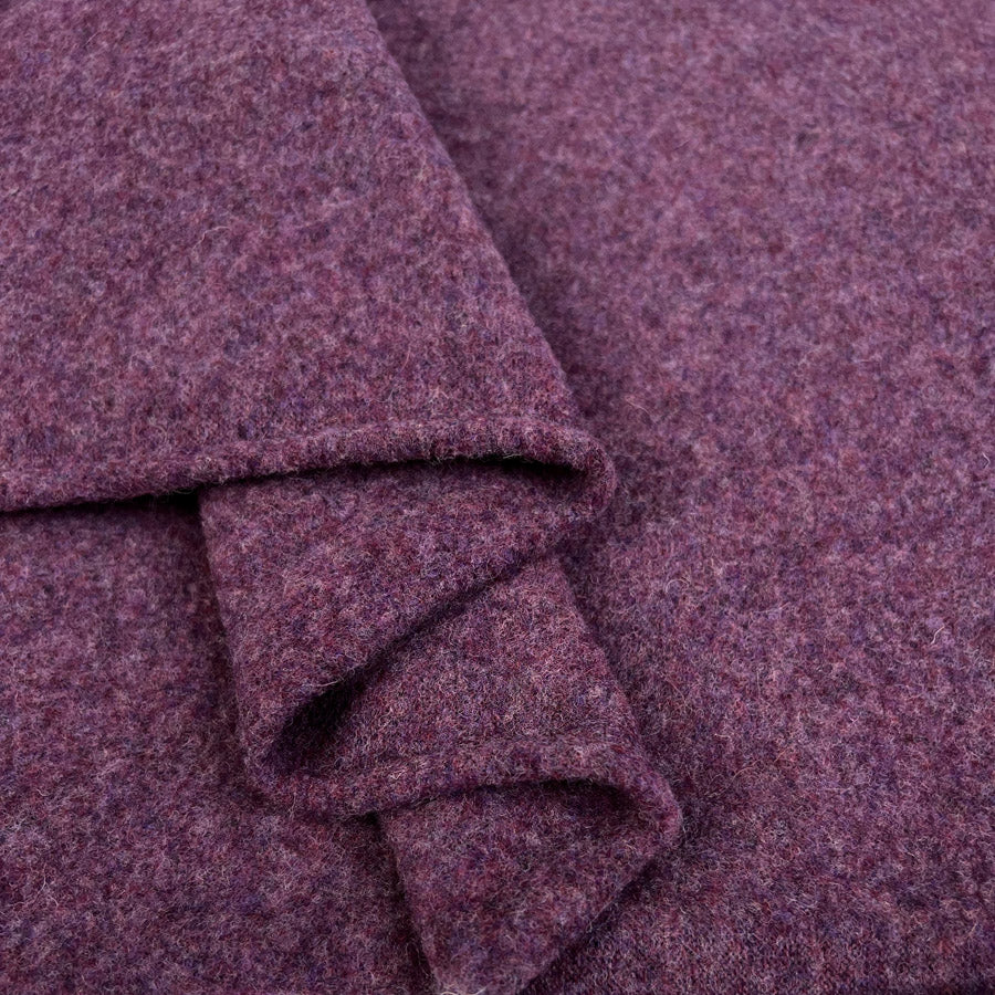 100% Merino Wool Purple Warm Coating Fabric Fold