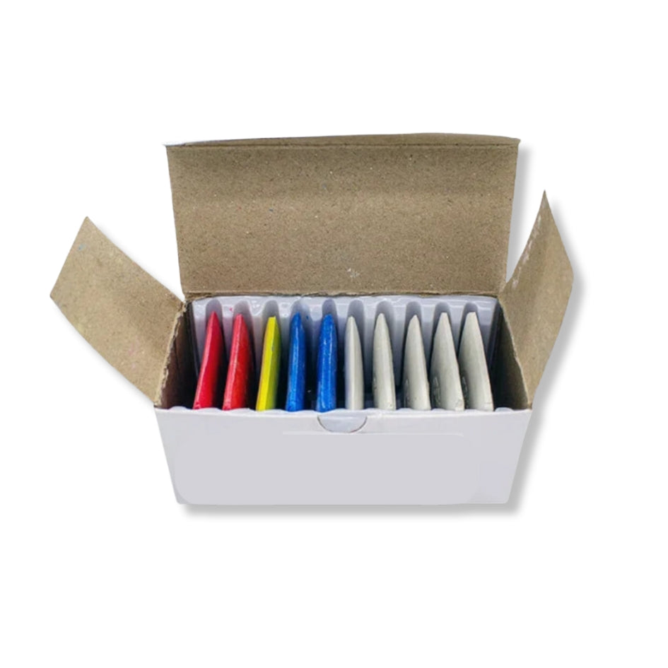 10 Pack Of Rectangle Tailor S Chalk Assorted Colours