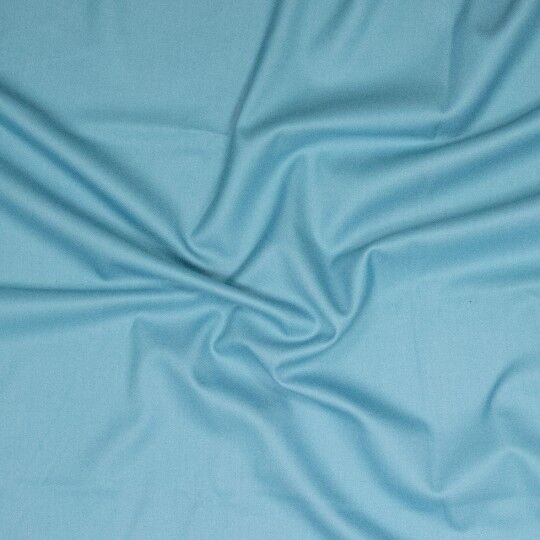 Draper organic bamboo blend suiting delphinium blue