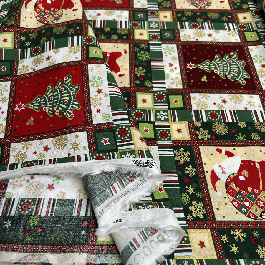 Christmas cotton winter wishes green