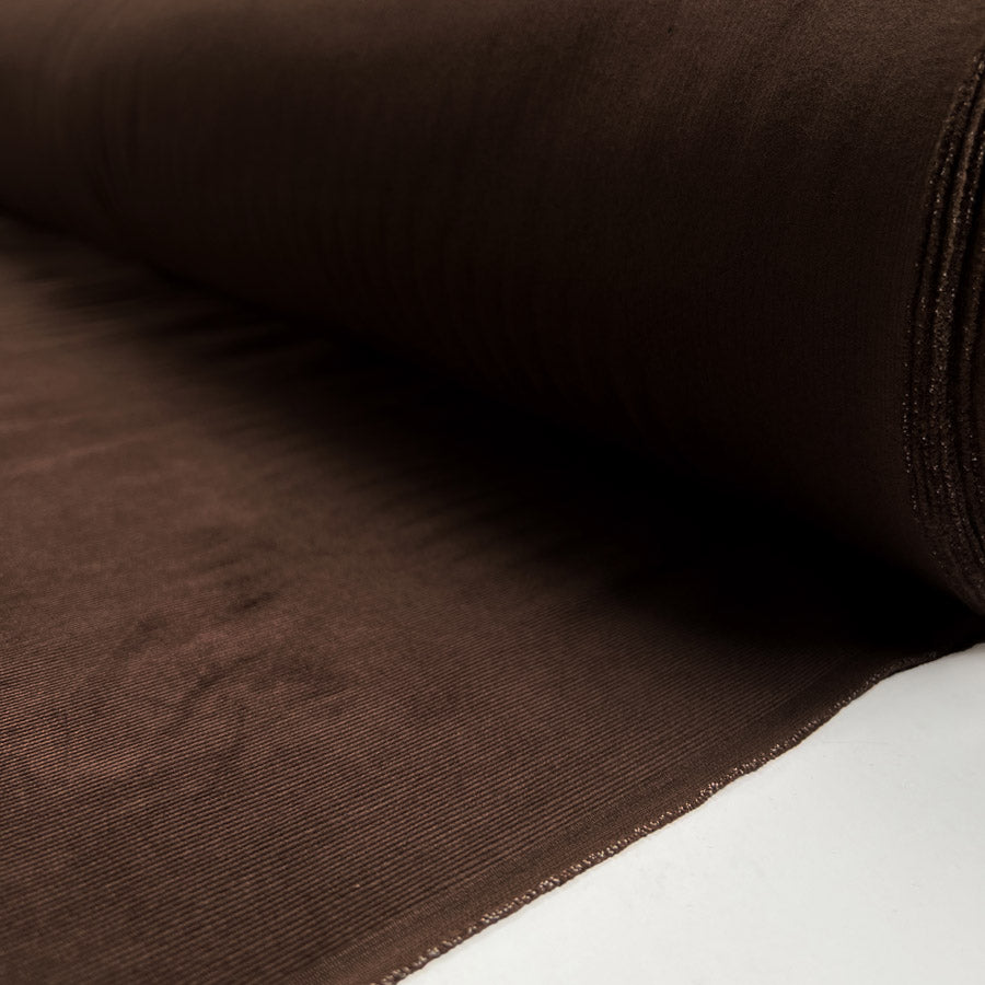 160gsm Needlecord Chocolate Brown Cotton Corduroy Woven Dress Fabric Roll