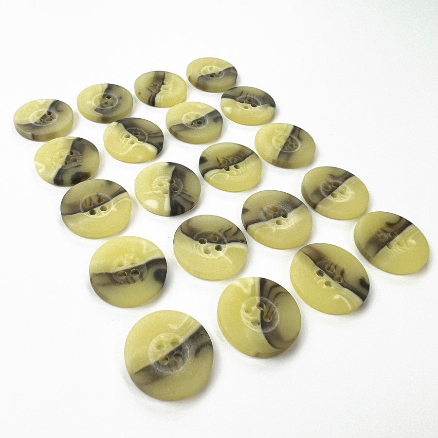 20mm Round Plastic Marble Buttons Pk20 Row