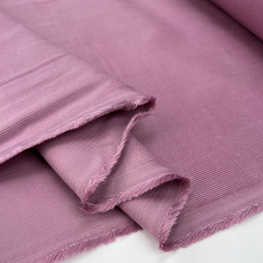 21 wale needlecord lavender pink cotton corduroy woven shirting fabric fold