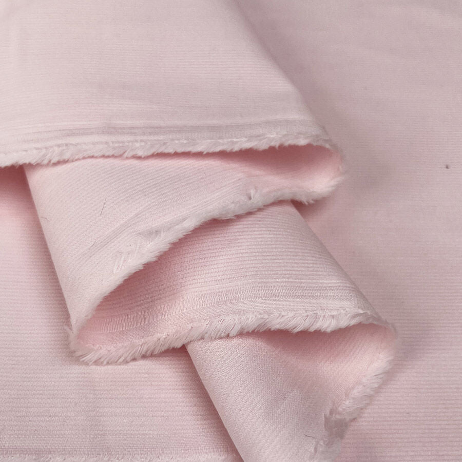 21 Wale Needlecord Pink Cotton Corduroy Woven Shirting Fabric Fold