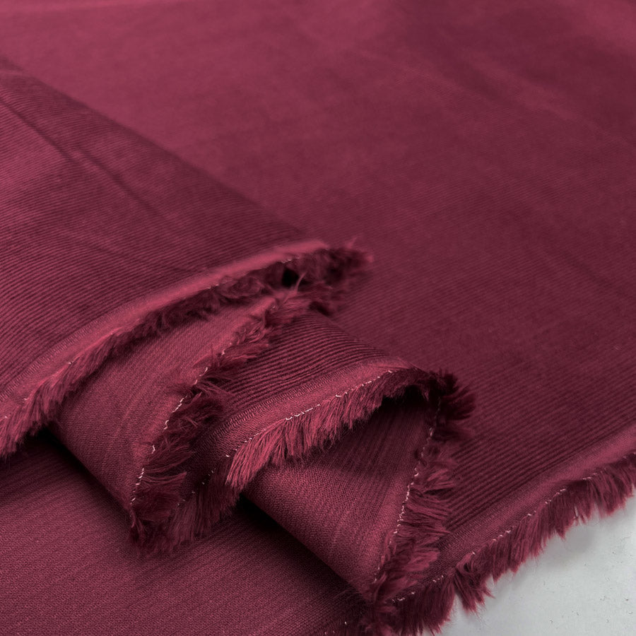 Cotton Corduroy Shirt Fabric | 21 Wale Needlecord - Wine – Croft Mill