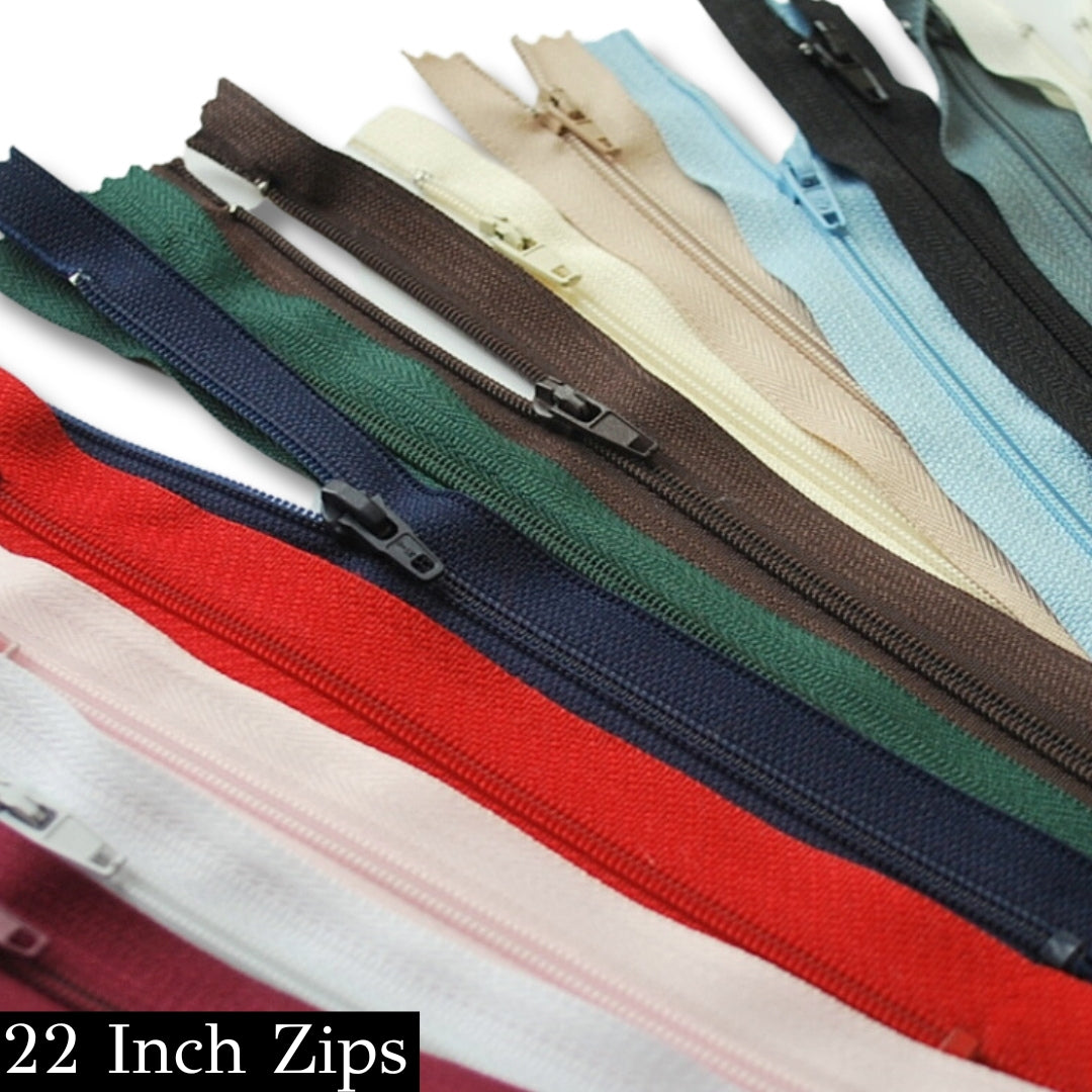 22 Inch Nylon Zips Group