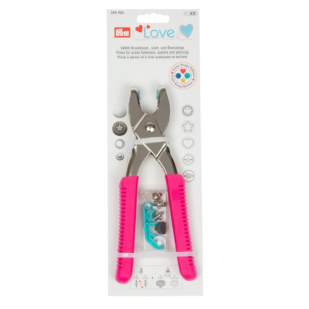 390902 Prym Love Vario Pliers Piercing Tools Pink
