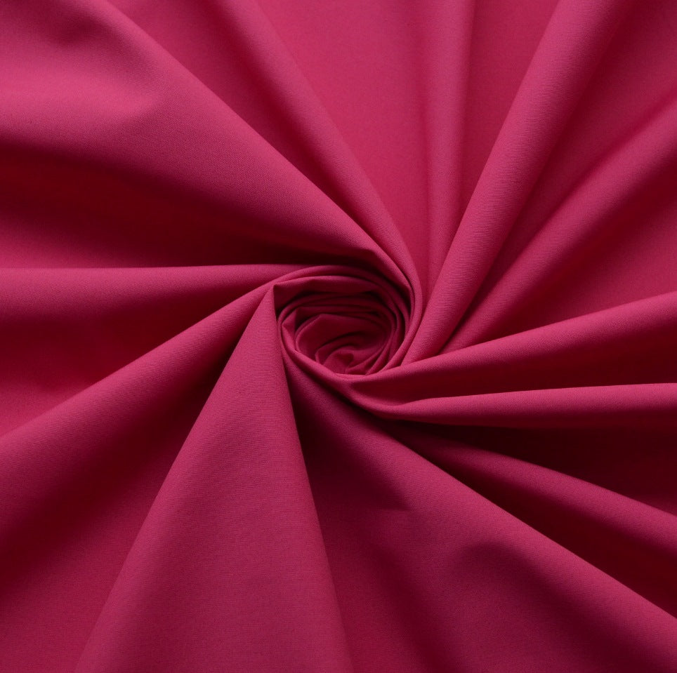 50 50 Cotton Polly Raspberry Raspberry Pink Poly Cotton Fabric Cu