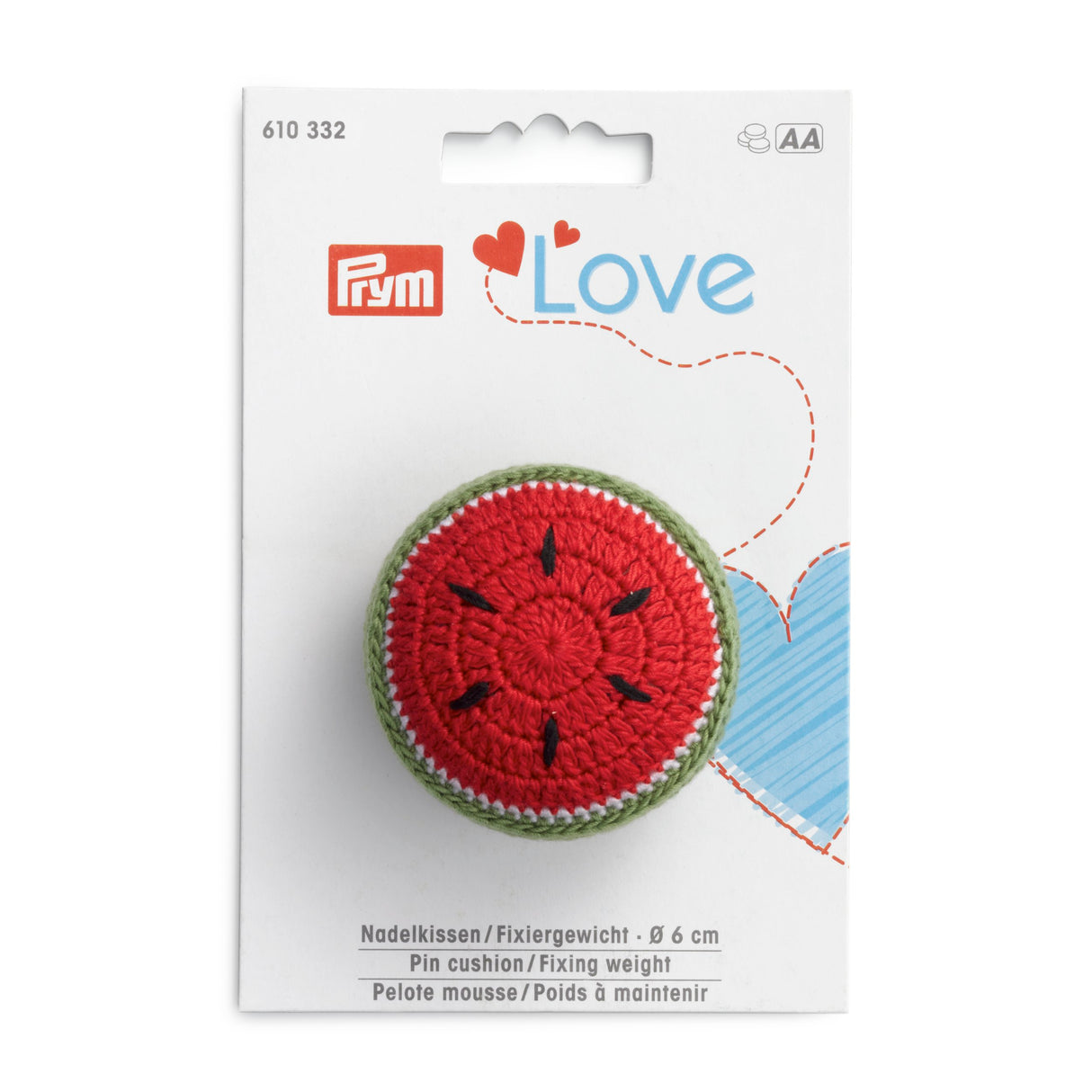 610332 Prym Love Pin Cushion Fixing Weight Watermelon