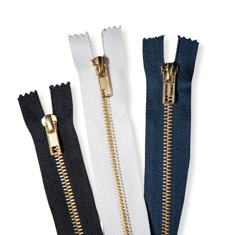 7 inch brass teeth jean denim zips group