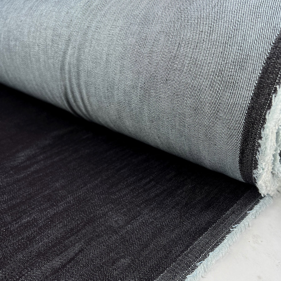 9 4oz Denim Flared Cotton Dark Navy Indigo Trouser Fabric Roll
