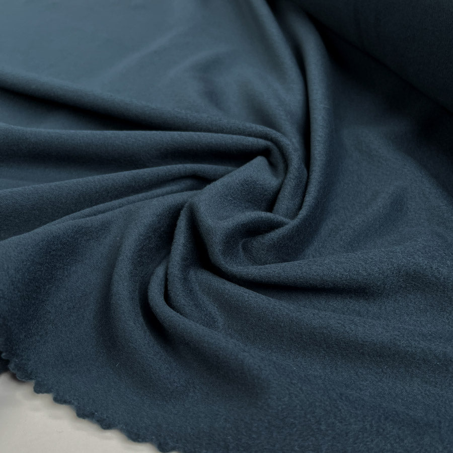 Alana And Alpaca Blue Wool Ex Designer Italian Coating Fabric CU