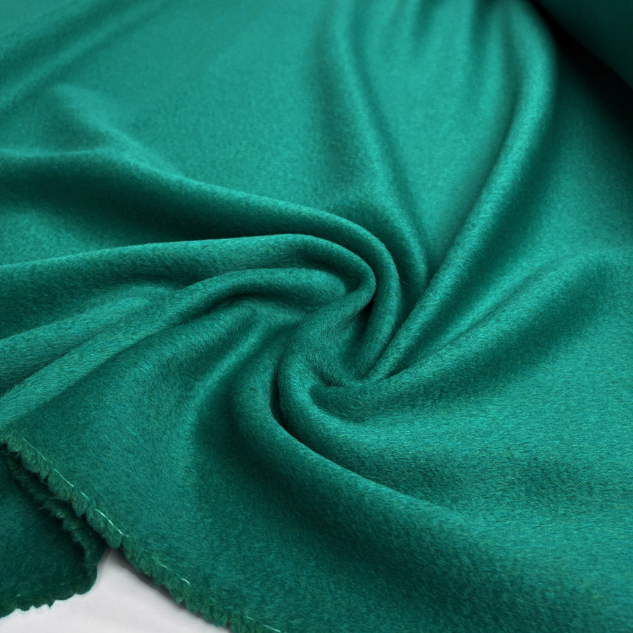 Alana And Alpaca Jade Wool Ex Designer Italian Coating Fabric CU