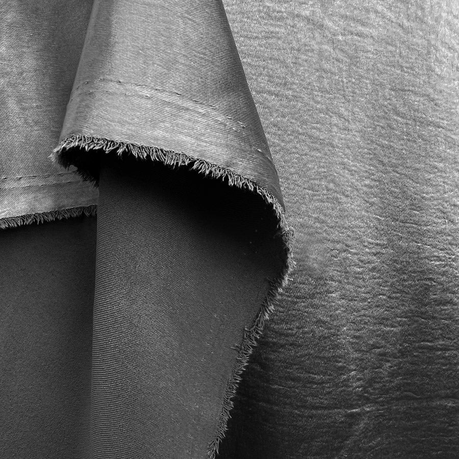 Bella Satin Stretch Grey Polyester Elastane Smooth Dressmaking Fabric