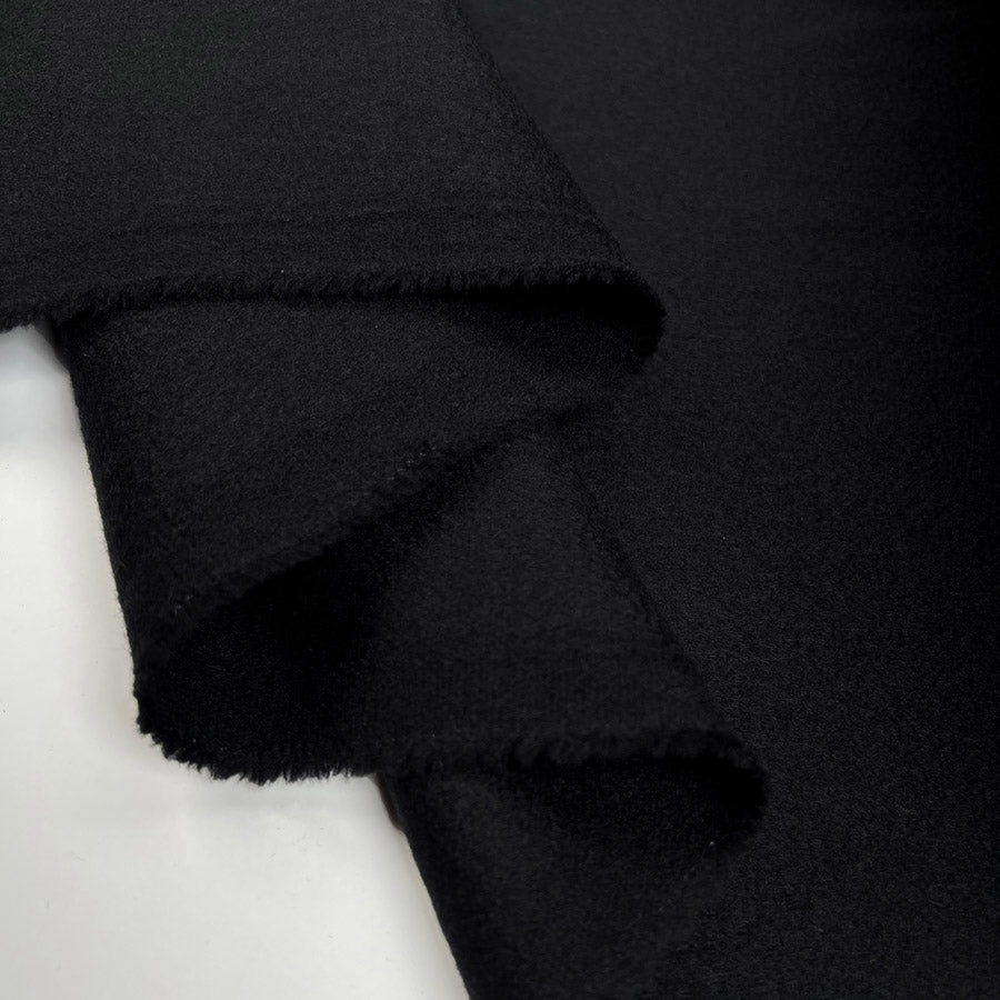 Don t You Dare Pure Cashmere Black Italian Coating Fabric Fold
