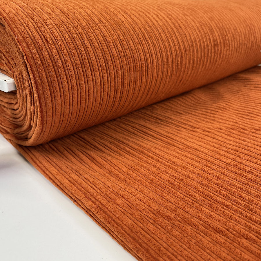 Fur Lined Corduroy Orange Polyester Polyamide Heavy Bonded Jumbo Coating Fabric Bolt