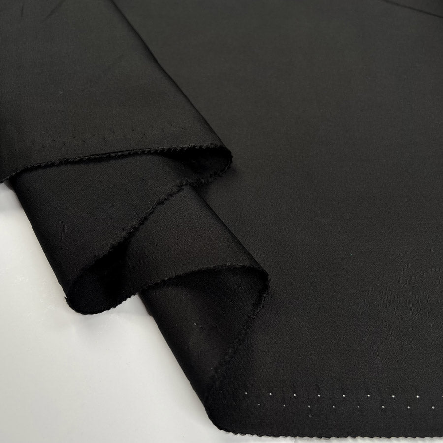 Night Time Silk Black Plain Woven Dress Fabric Fold