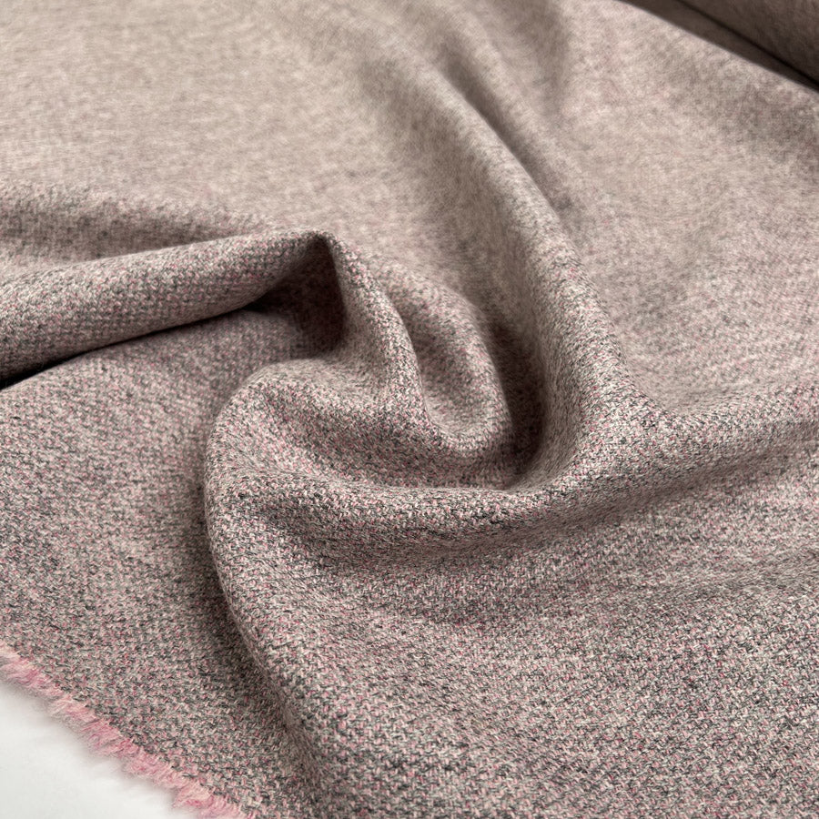 Saltaire Wool Blush Yorkshire Woven Marl Jacketing Fabric CU