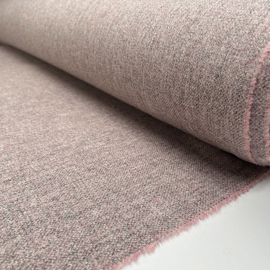 Saltaire Wool Blush Yorkshire Woven Marl Jacketing Fabric Roll