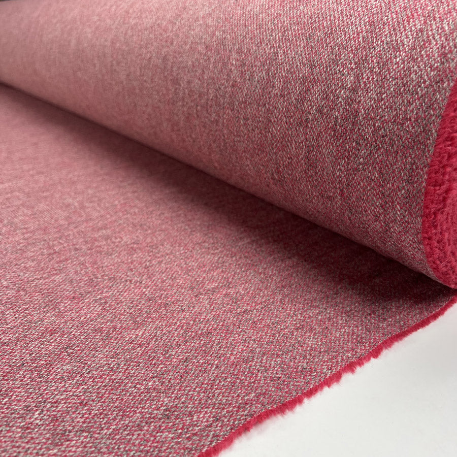 Saltaire Wool Fuchsia British Yorkshire Woven Marl Jacketing Fabric Roll