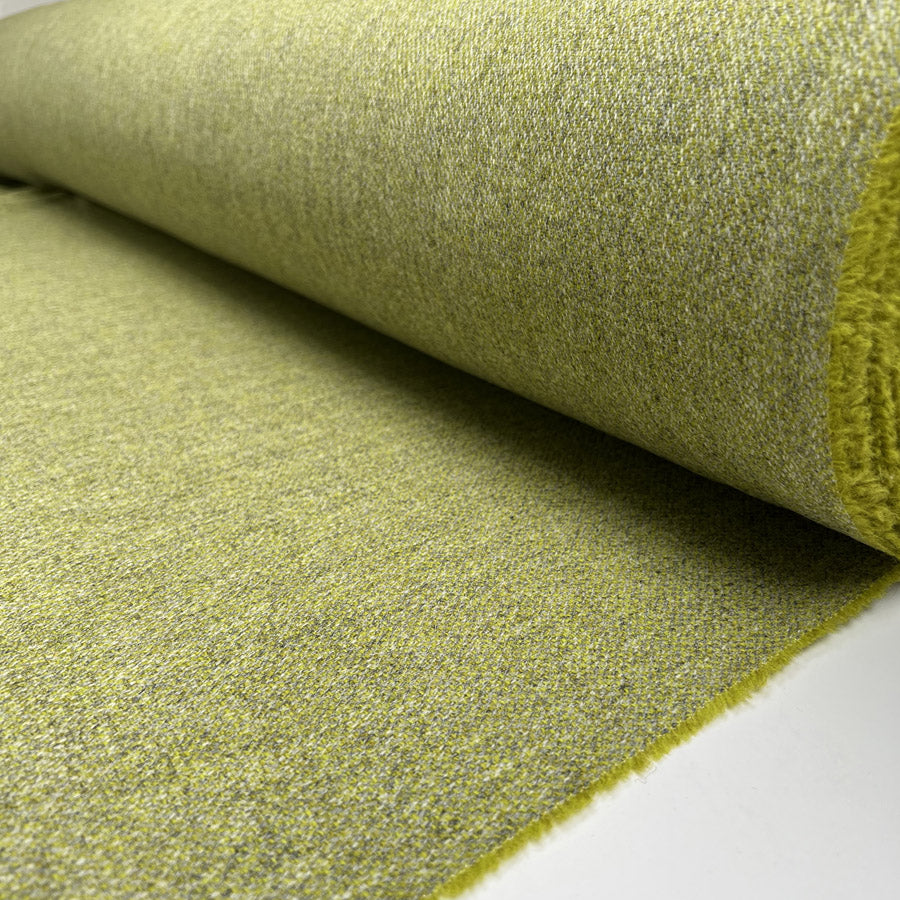 Saltaire Wool Lime British Yorkshire Woven Marl Jacketing Fabric Roll