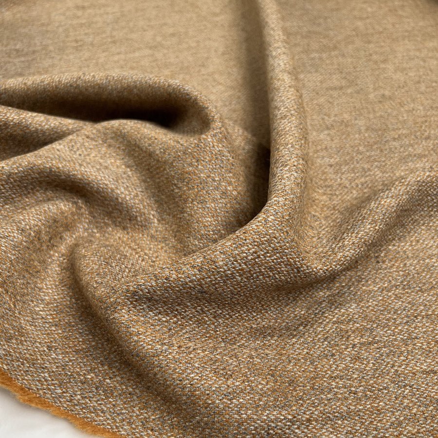 Saltaire Wool Rust Yorkshire Woven Marl Jacketing Fabric CU