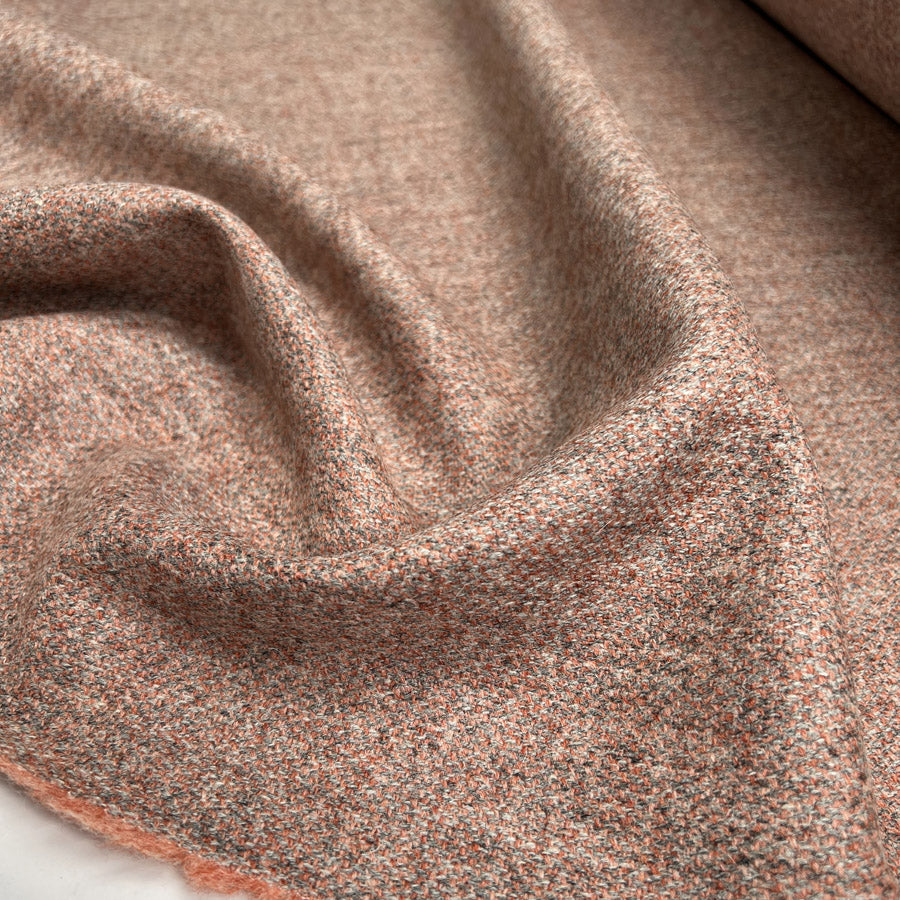 Saltaire Wool Salmon British Yorkshire Woven Marl Jacketing Fabric CU