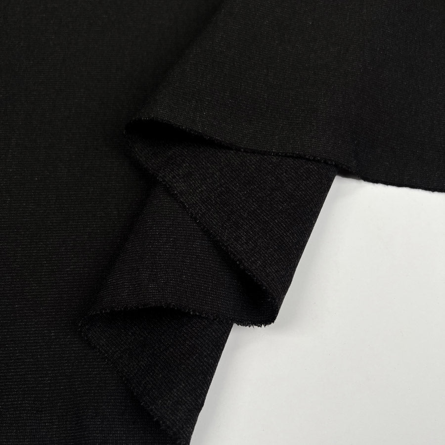 Stretch Jersey Gunmetal Viscose Polyamide Polyester Elastane Knit Fabric Fold