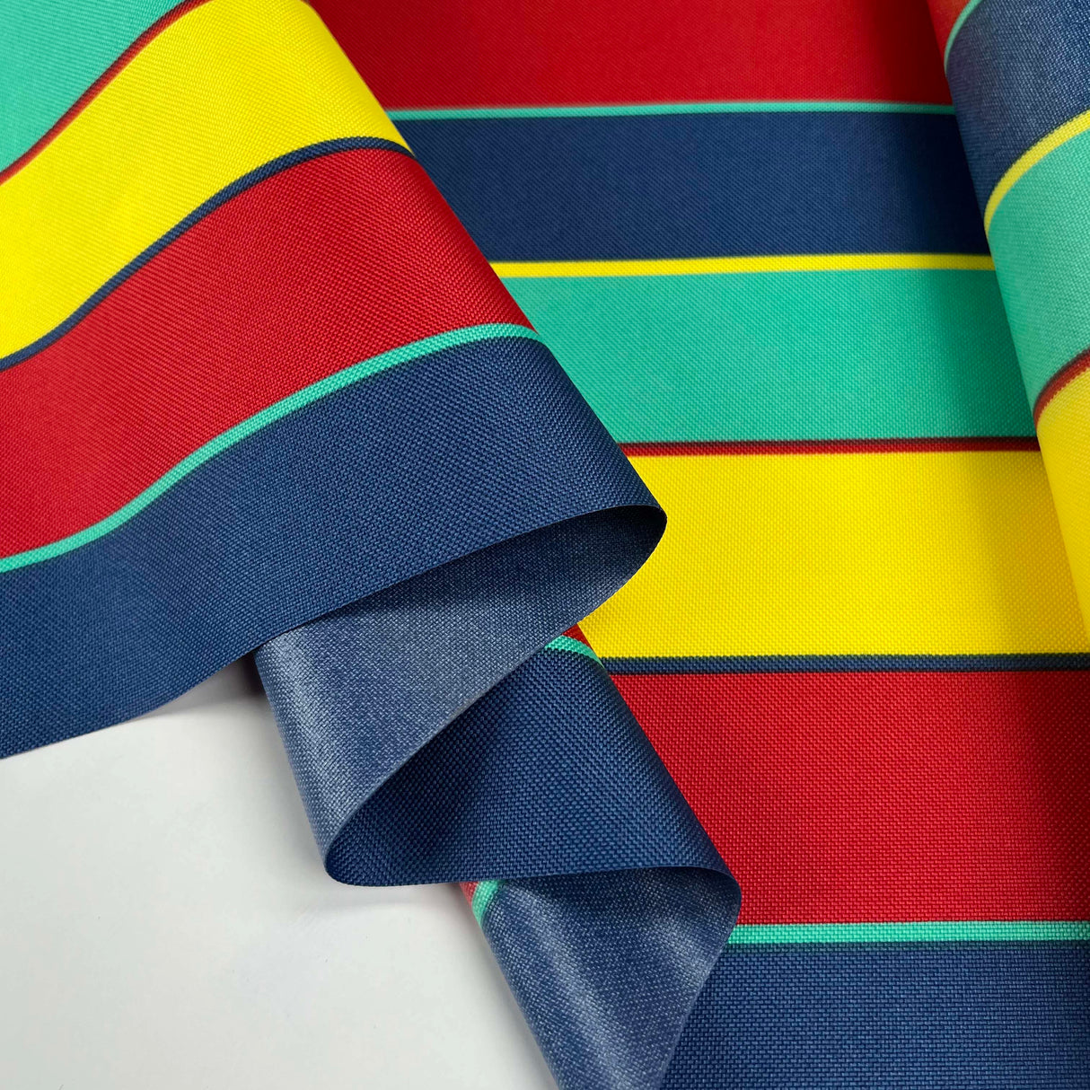 Water Resistant Canvas Multi Stripe Fabric Fold