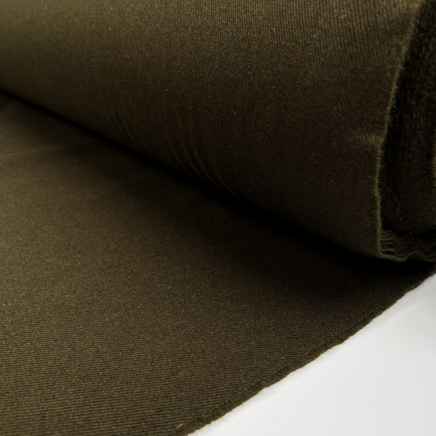 Wool Coating Khaki Serge Heavy Twill British Woven Fabric Roll