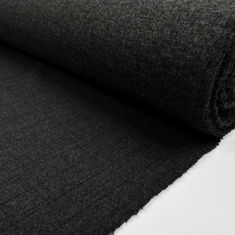 Wool Suiting Cut Check Grey British Fabric Roll
