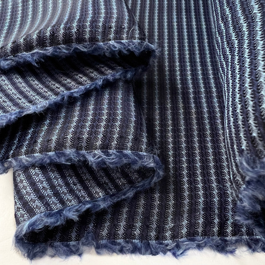 Acetate Viscose Blend Fabric Jaquard Diamond Lining Hermes Blue Stripe Fold