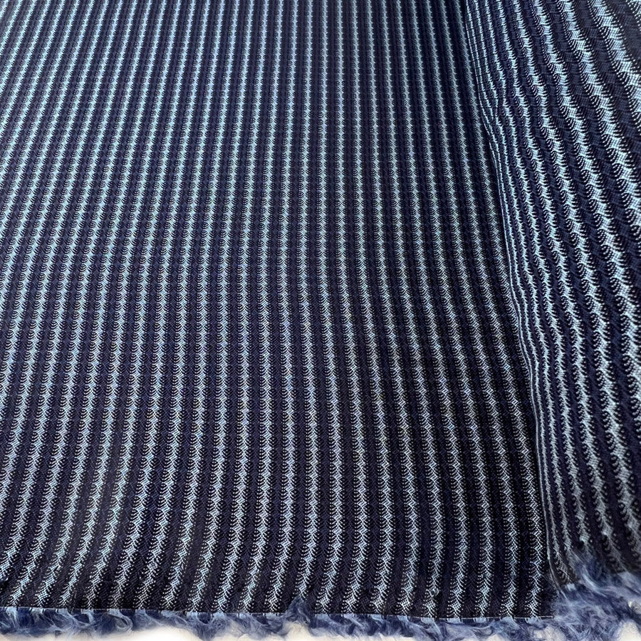 Acetate Viscose Blend Fabric Jaquard Diamond Lining Hermes Blue Stripe Roll