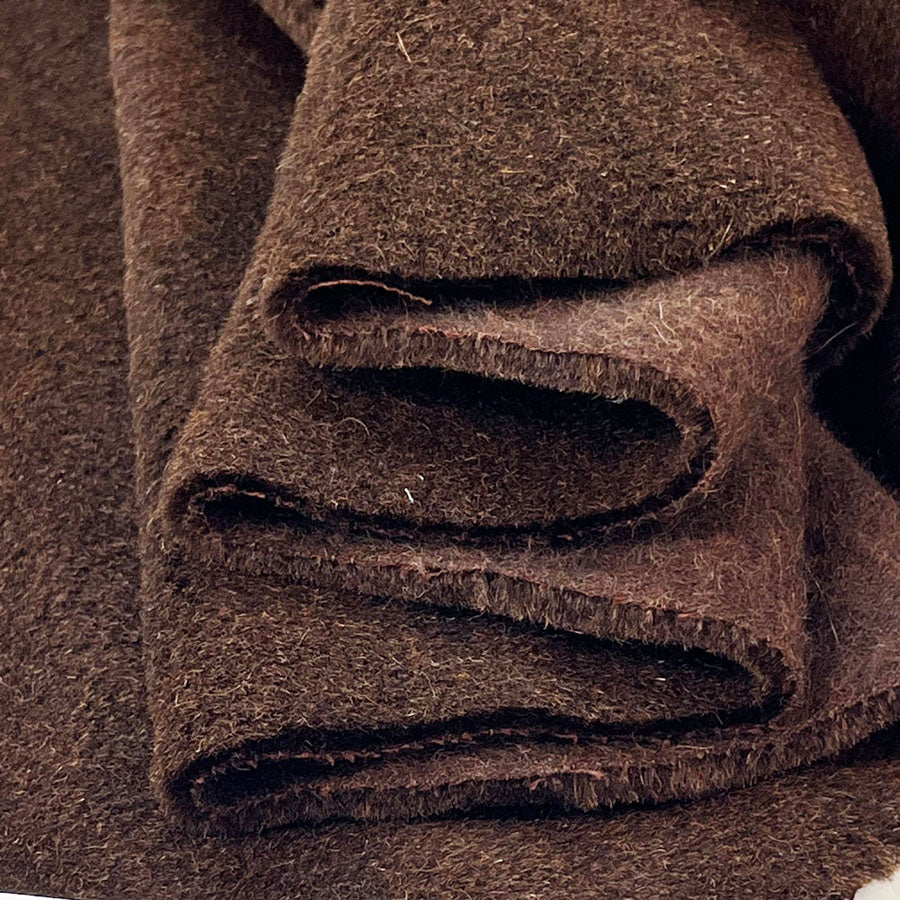 Acrylic Faux Fur Coating Fabric Brown Teddy Close Fold