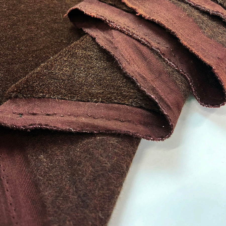 Acrylic Faux Fur Coating Fabric Brown Teddy Coat Fold