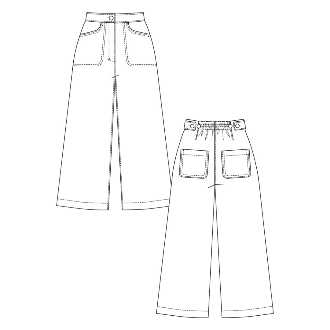 Aina Trousers And Culottes Pattern By Named Clothing Nmp014 5