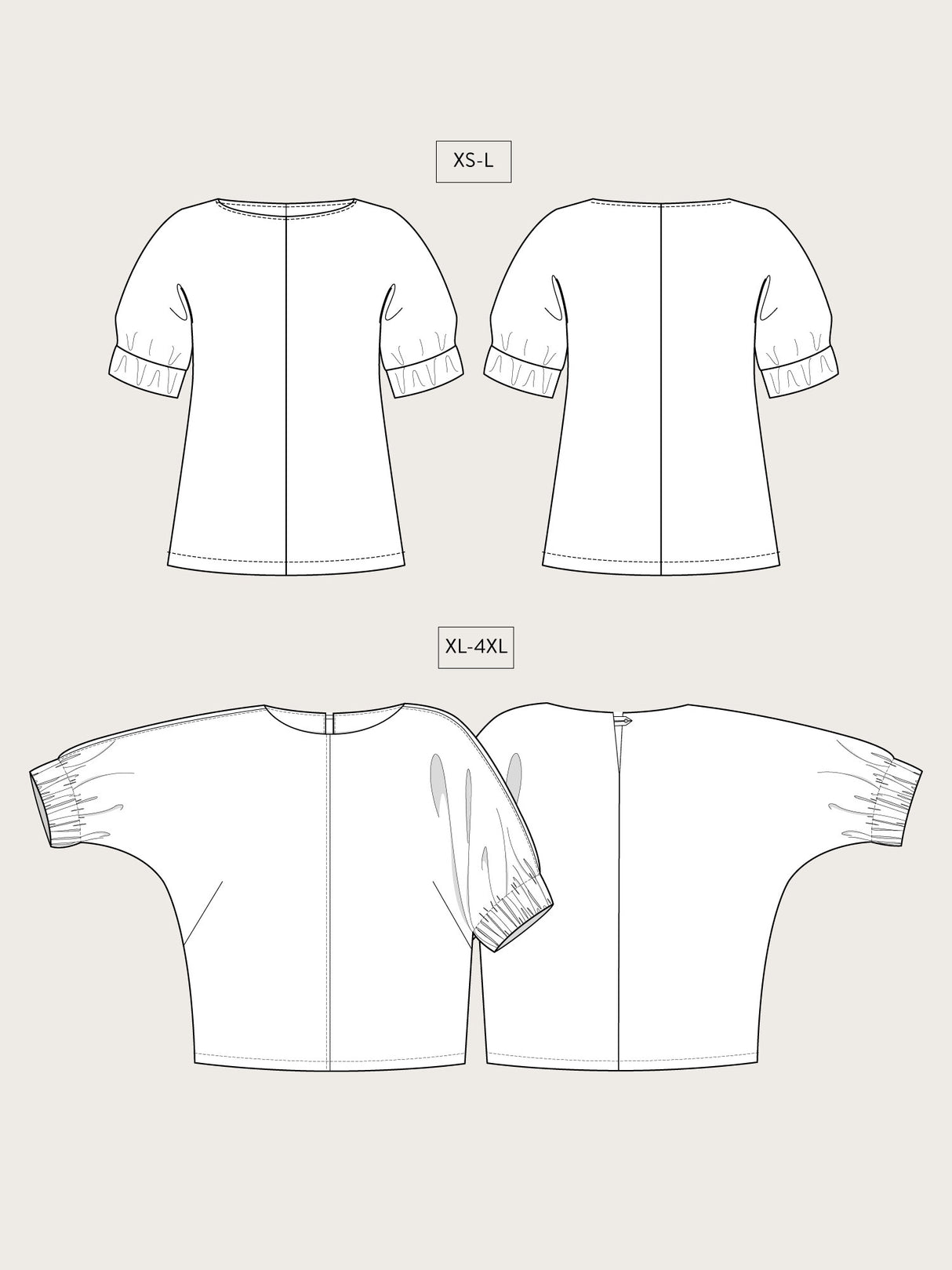 Assembly Line Cuff Top Sketch