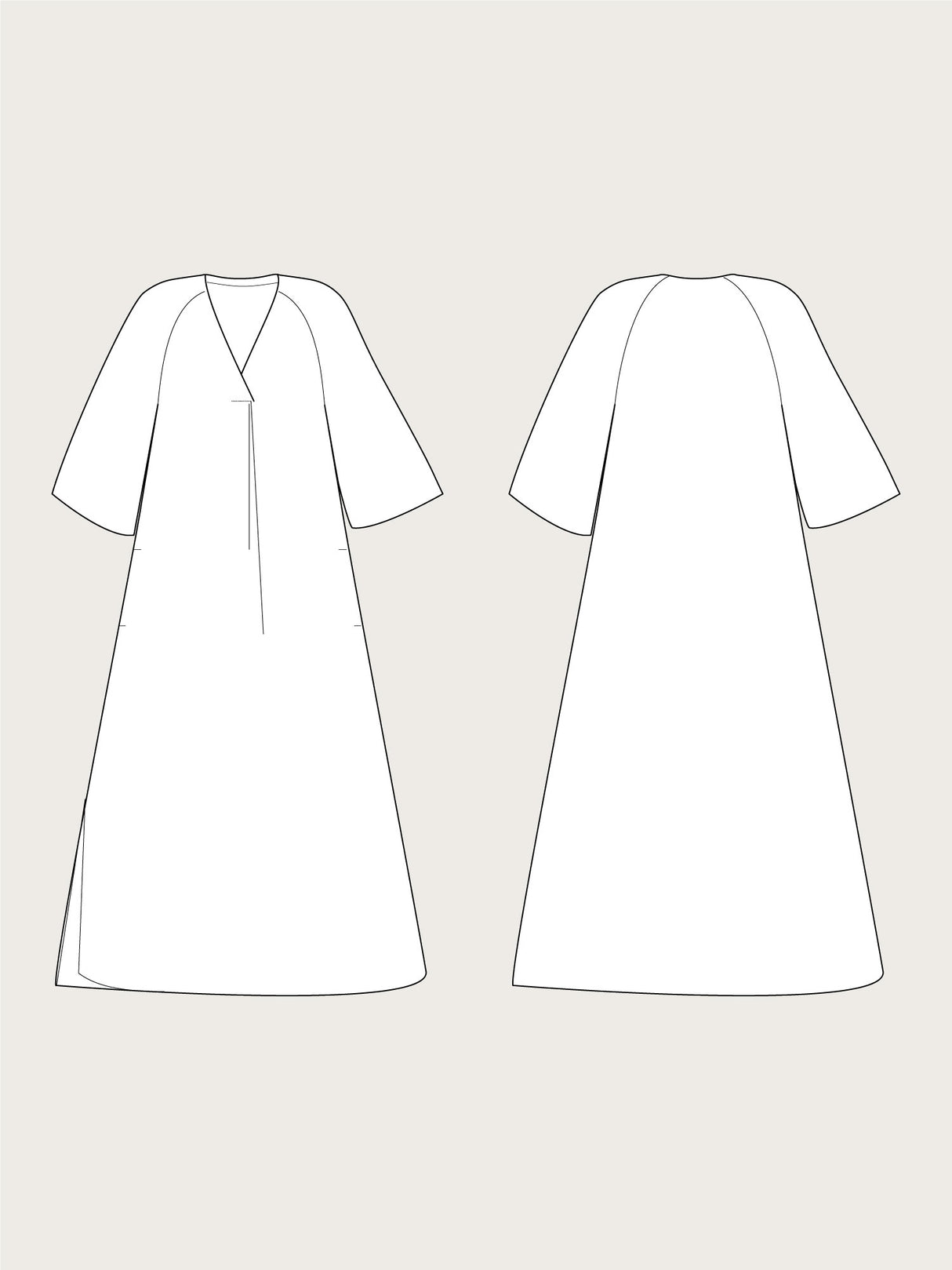 Assembly Line Kaftan Dress Sketch