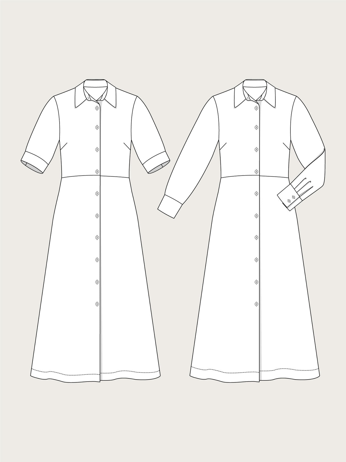 Assembly Line Shirt Dress Sketch