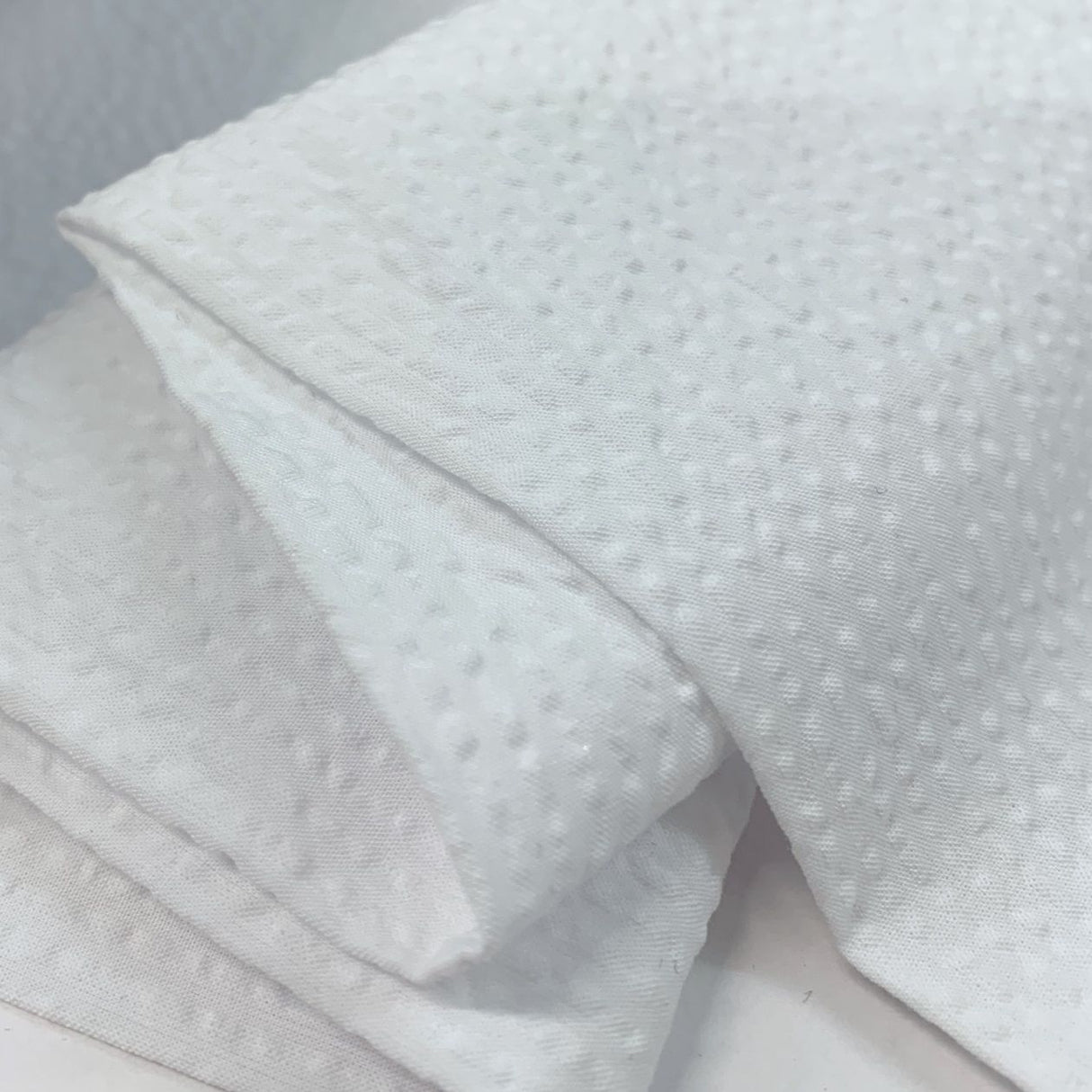 Baby Seersucker Tiny White Cotton Fabric Cu