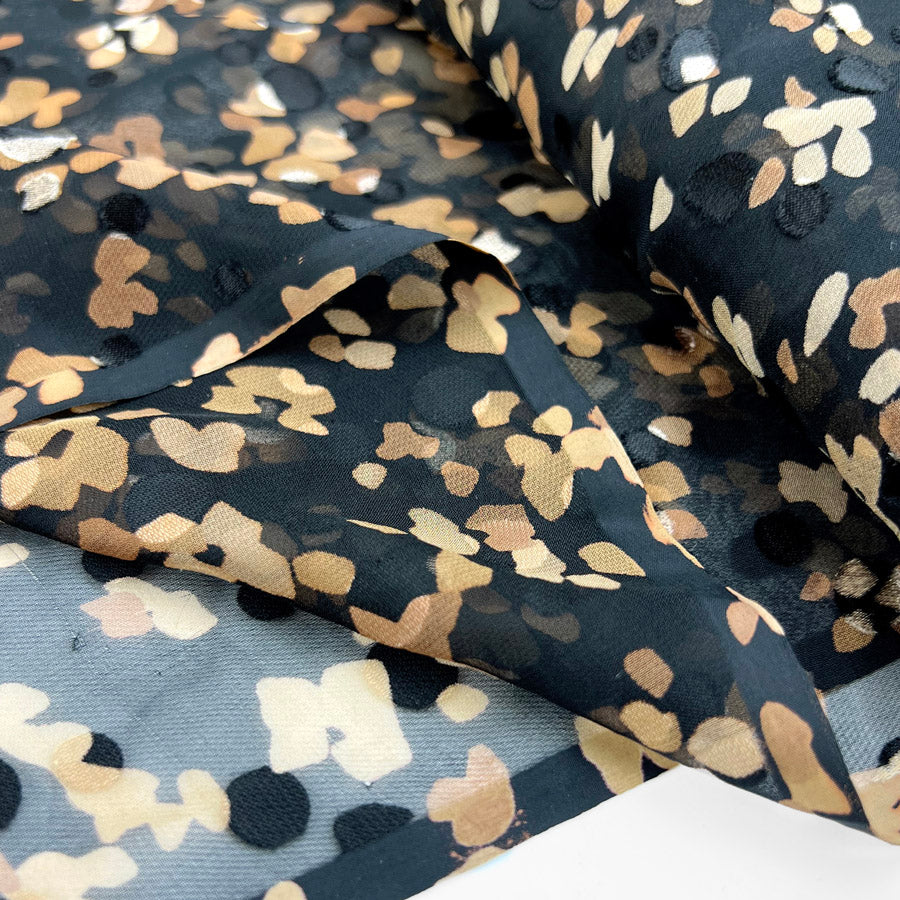 Black Gold Silk Viscose Burnout Sheer Dress Fabric Mirage Bokeh Bolt Abfe16C8 36E7 4092 91Fb 20C2B5Bc5Eb8