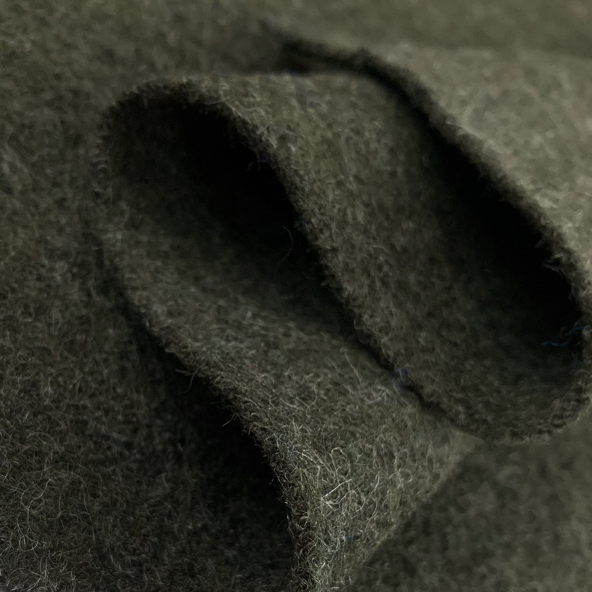 Boiled Wool Military Green Fold