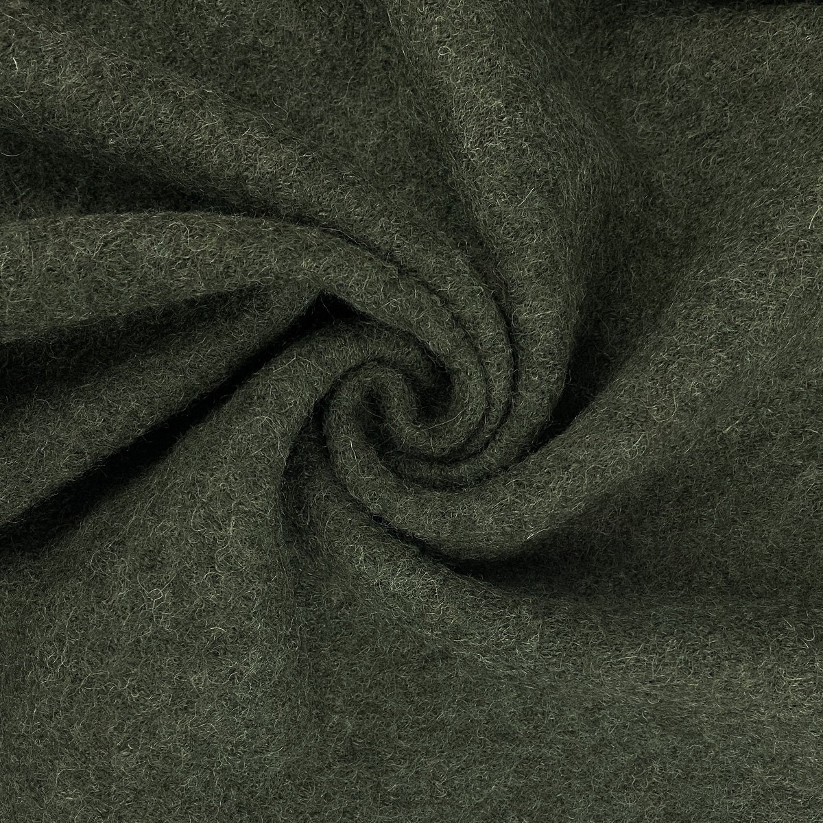 Boiled Wool Military Green Swirl