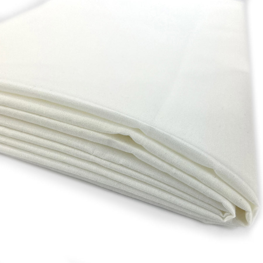 Boston plain cotton poplin fabric pale ivory